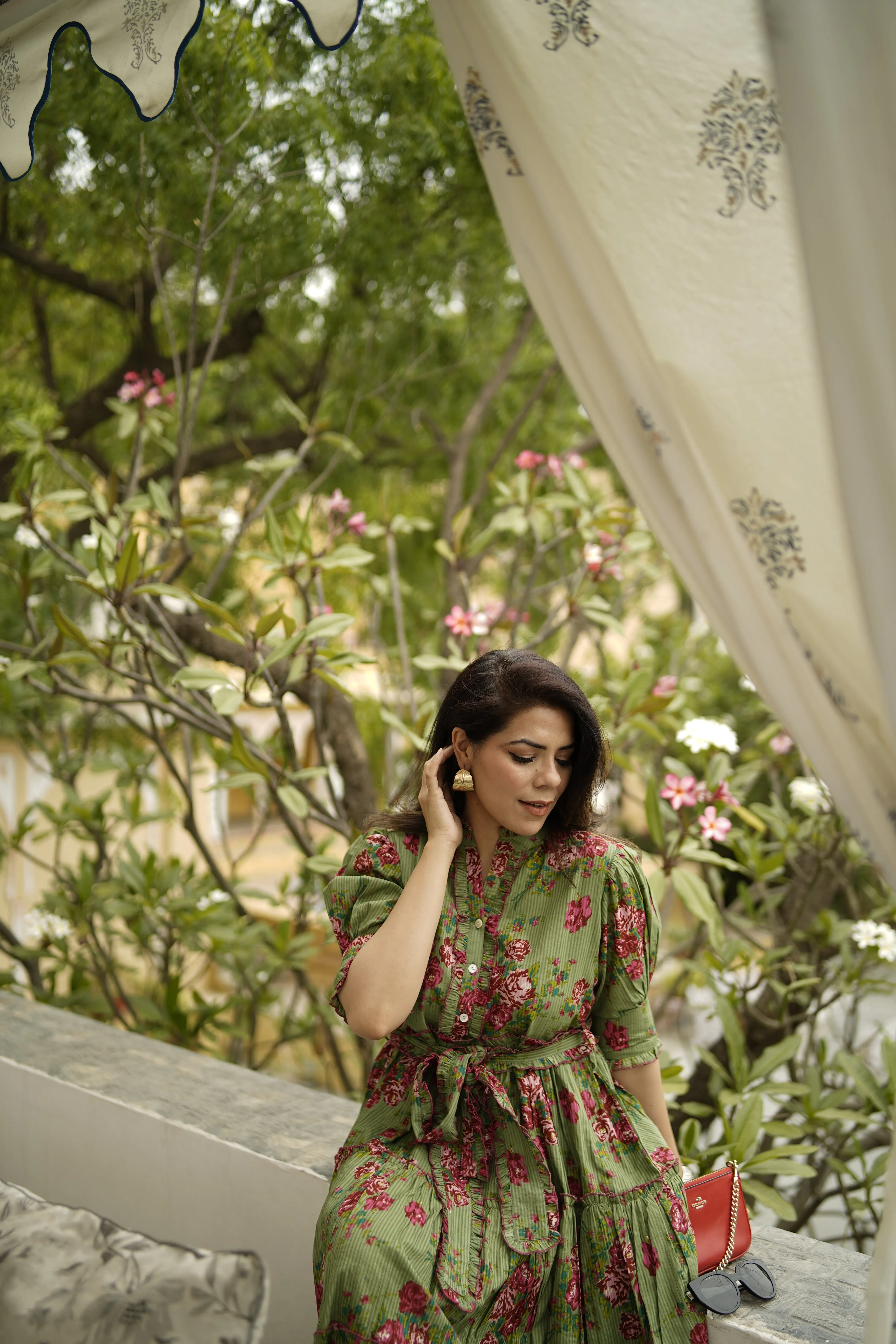 Saumya Dress | Green Garden