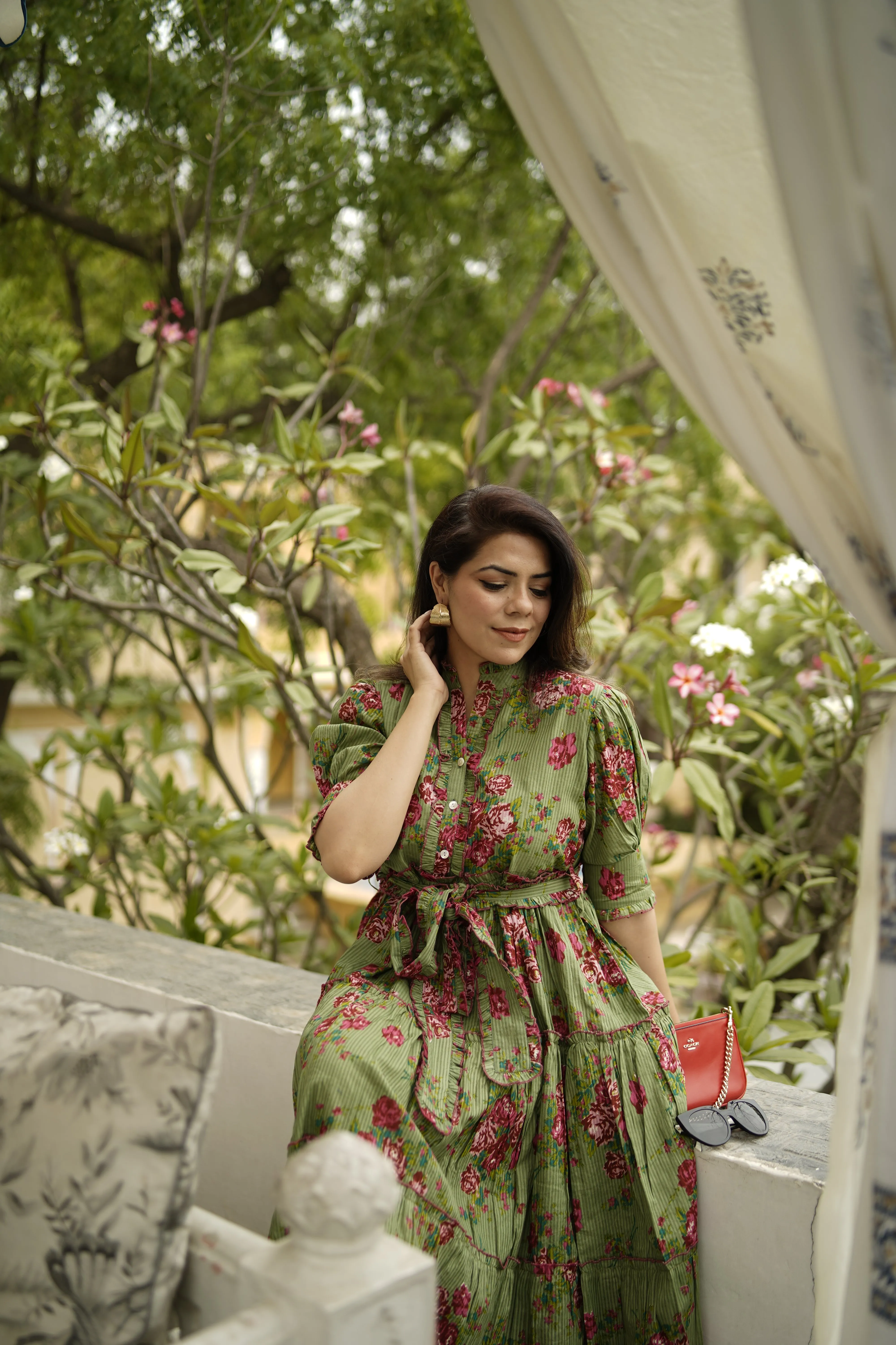 Saumya Dress | Green Garden