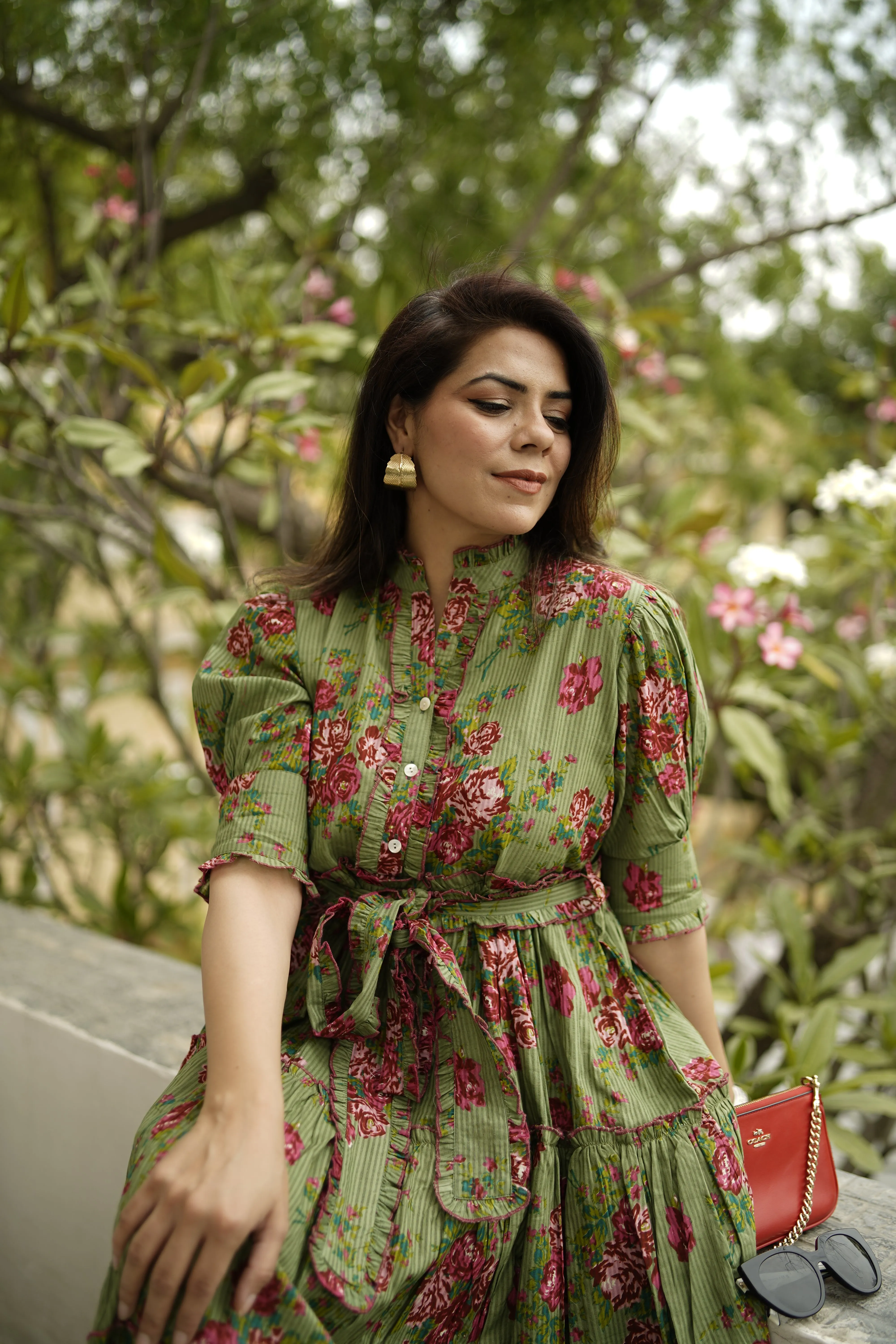 Saumya Dress | Green Garden