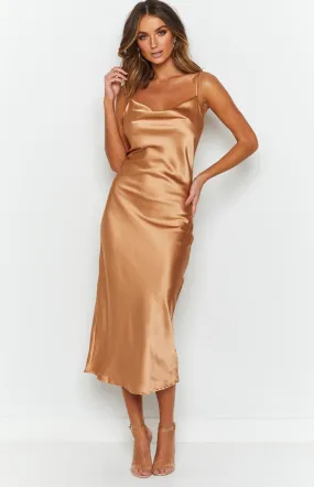 Schiffer Slip Midi Dress Champagne