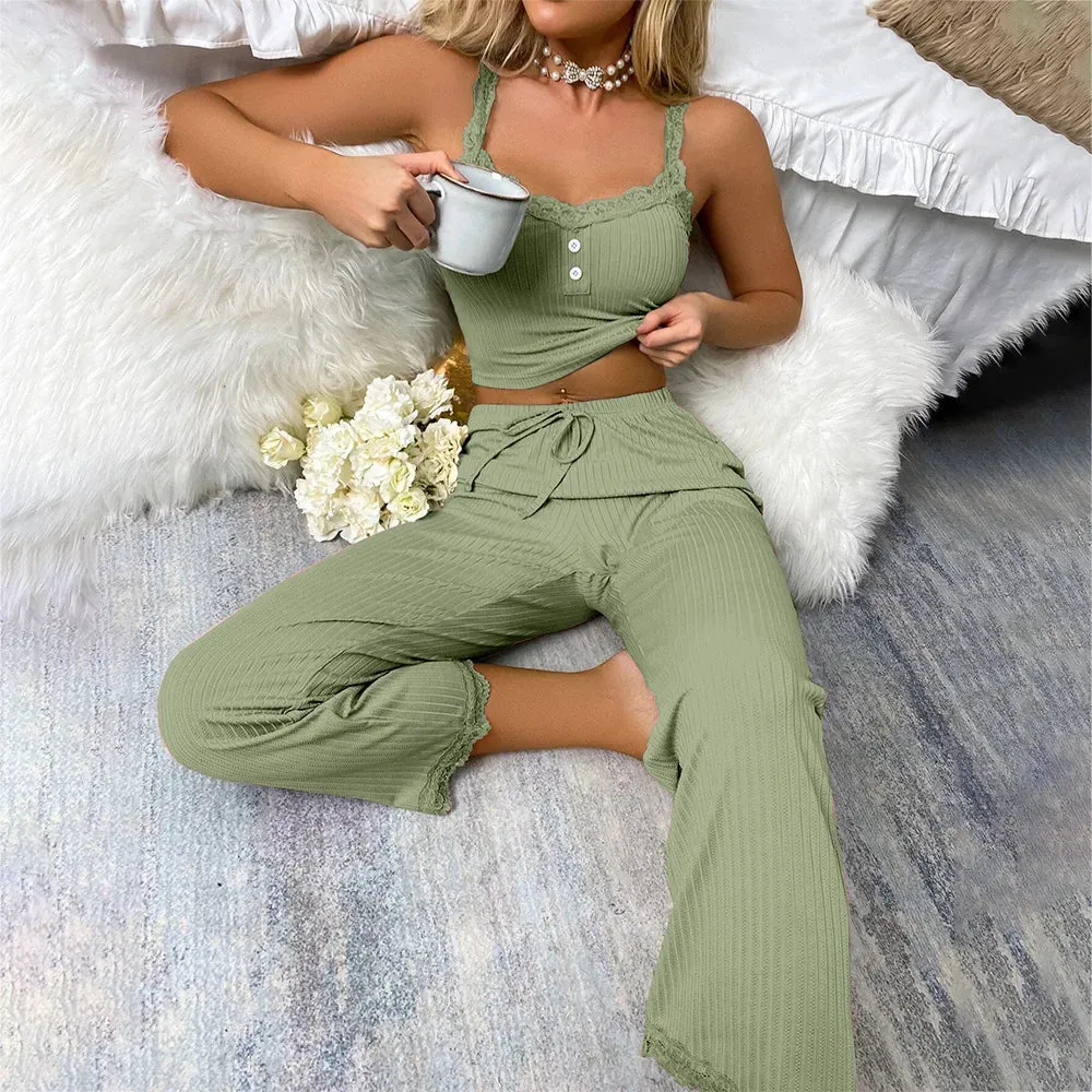 Serene Comfort Cami Top   Pants Loungewear