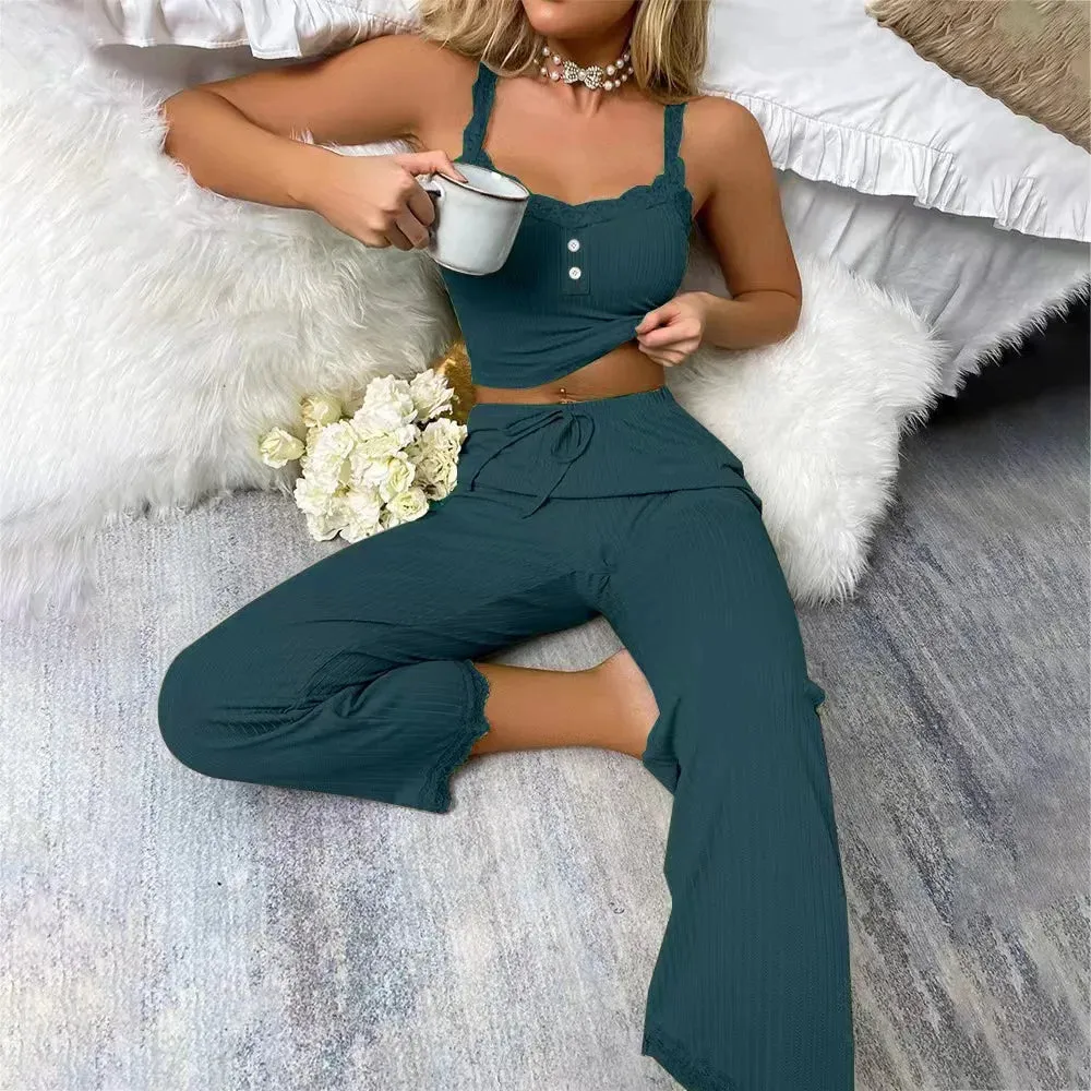 Serene Comfort Cami Top   Pants Loungewear