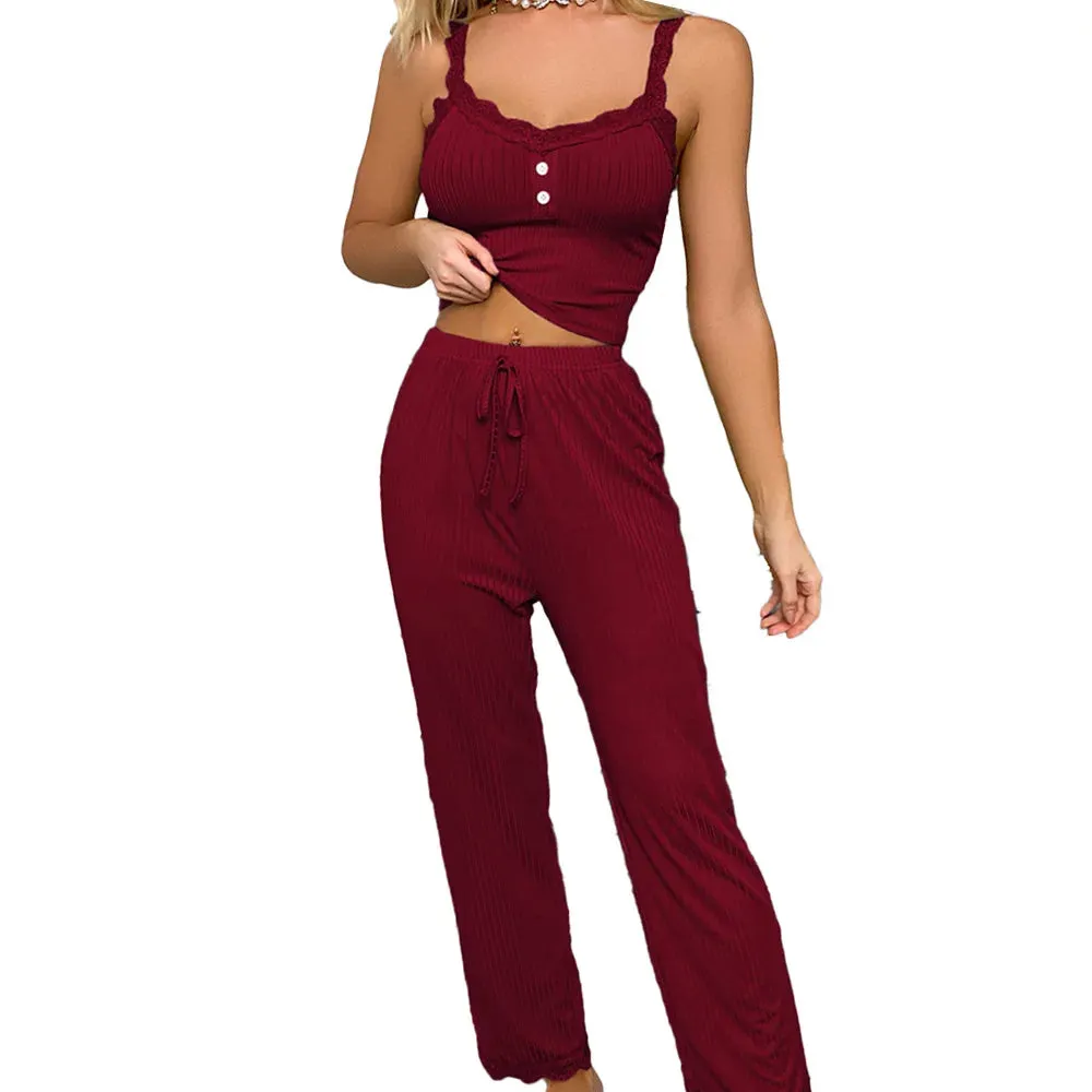 Serene Comfort Cami Top   Pants Loungewear