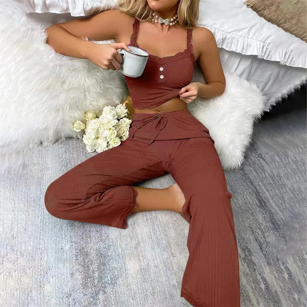 Serene Comfort Cami Top   Pants Loungewear