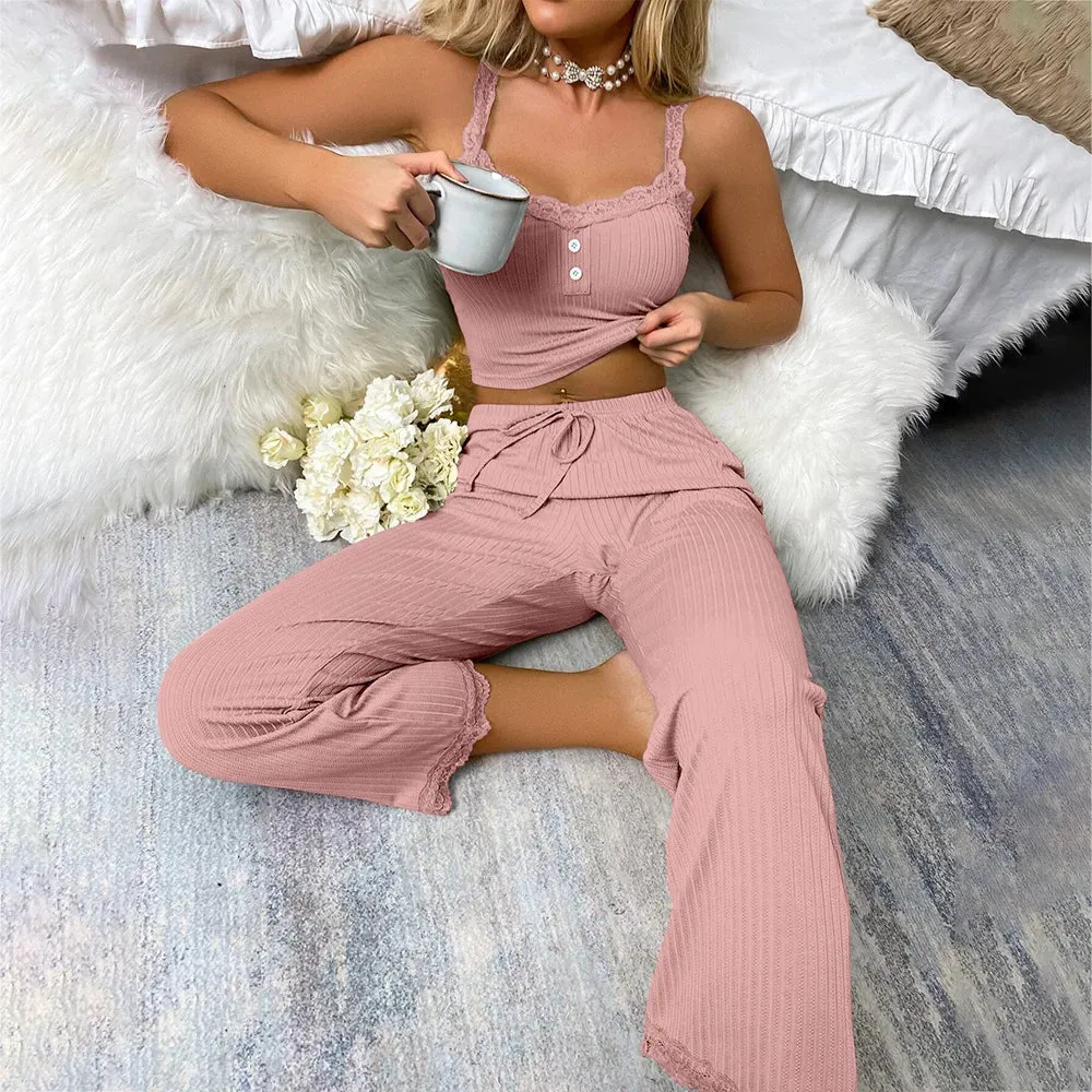 Serene Comfort Cami Top   Pants Loungewear