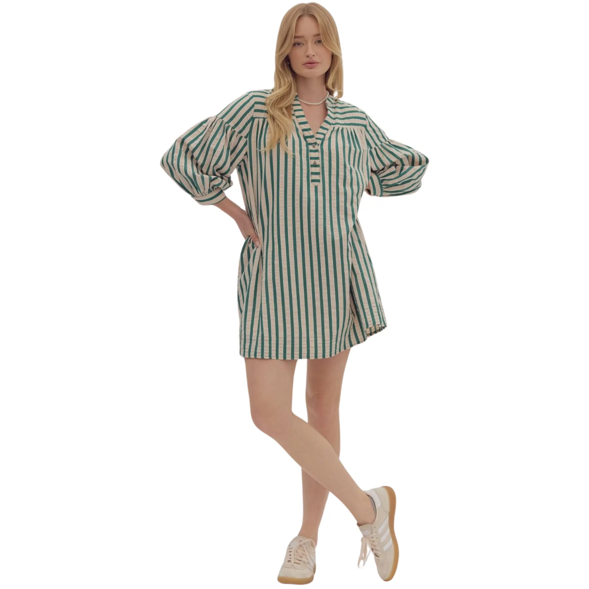 Striped Drop Shoulder Dress