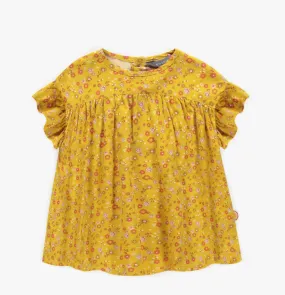 The Flowery Ruffle Dress - Yellow - BABY