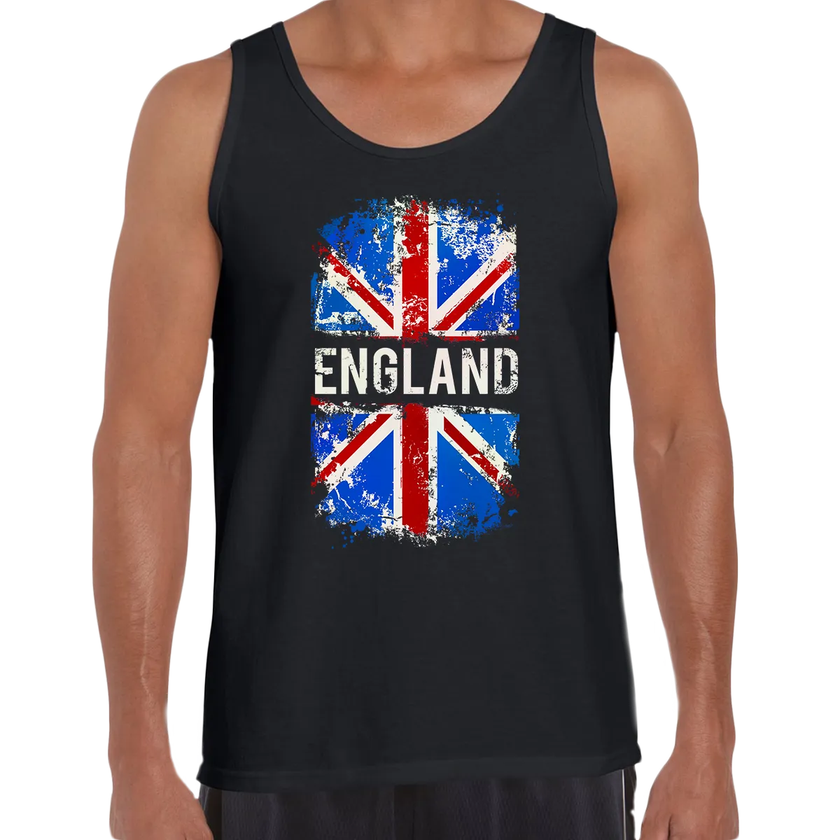 Union Jack Abstract Print Mens Women Tank Top Great Britain Flag