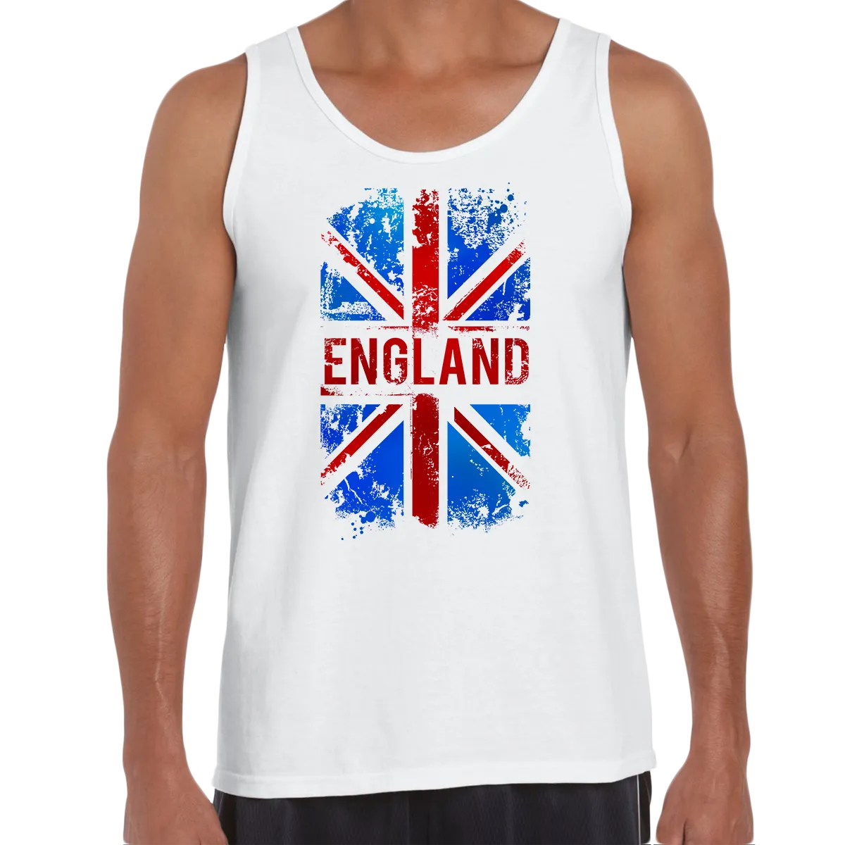 Union Jack Abstract Print Mens Women Tank Top Great Britain Flag