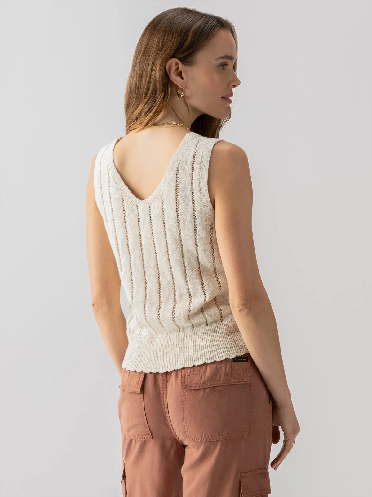 Vacation Mode Sweater Shell Tank Birch