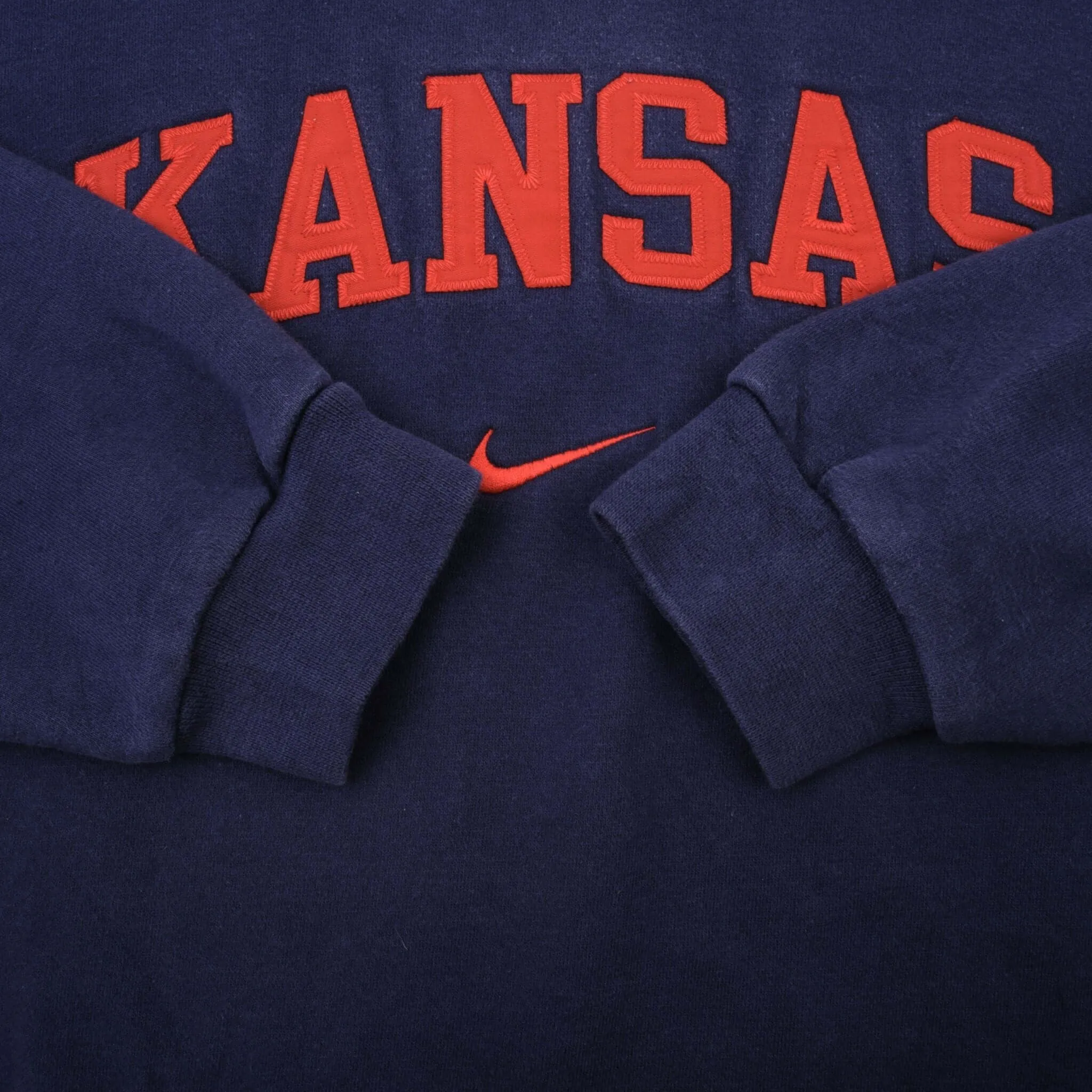 VINTAGE NIKE KANSAS EMBROIDERED SWEATSHIRT 1990S SIZE XL