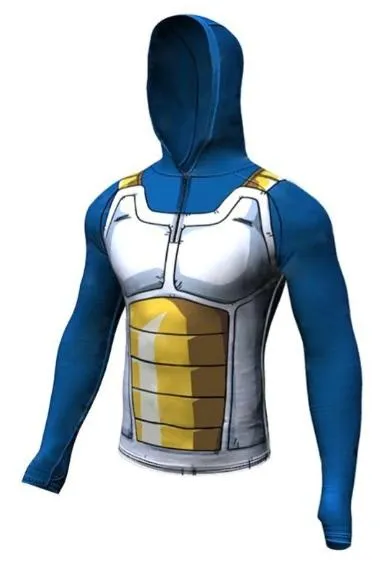 Warrior Cell Armor Dragon Z Long Sleeve Rashguard Hoodie