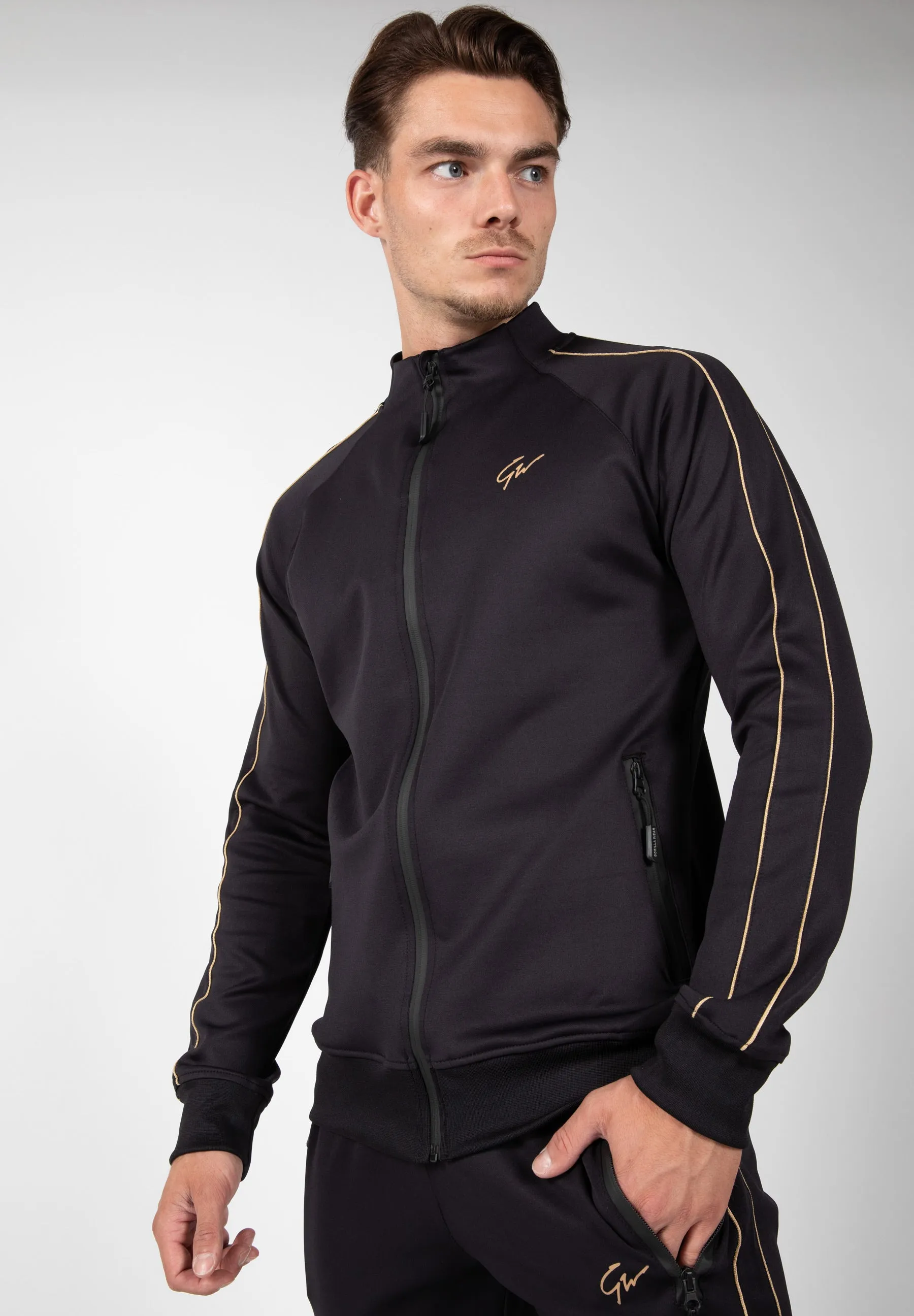 Wenden Track Jacket - Black/Gold