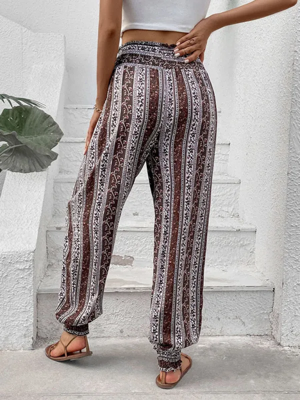 Women's High Smocked Waist Pencil Pants