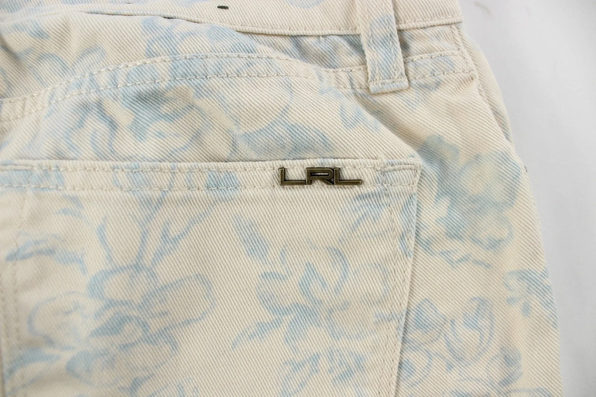 Women's Ralph Lauren White Floral Denim Jeans