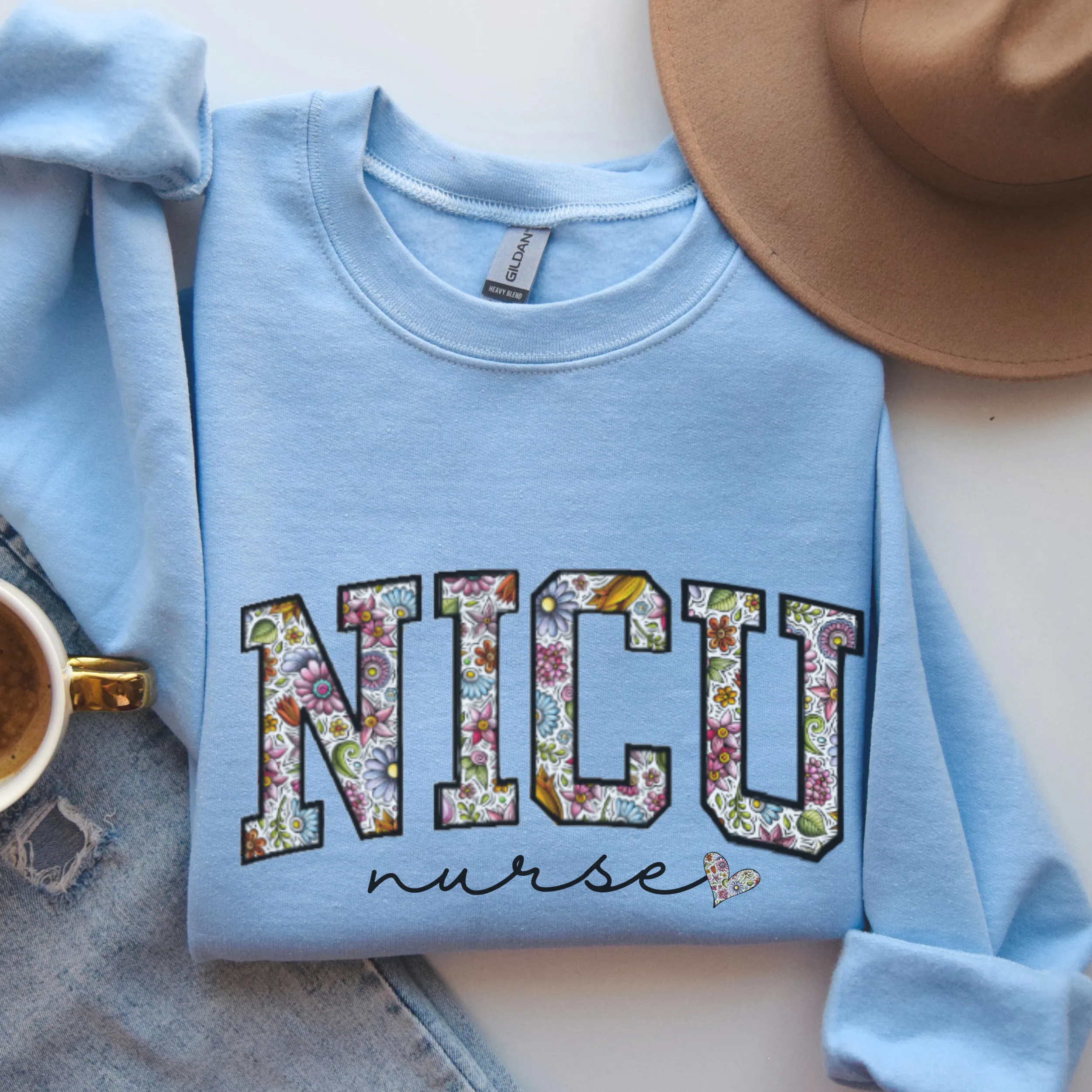 Women's Sweatshirt, NICU Sweatshirt, Nurse Crewneck, Nurses Crewneck Shirt, Gift For Nurse, Nurse Grad Sweatshirt, Varsity Letters Shirt