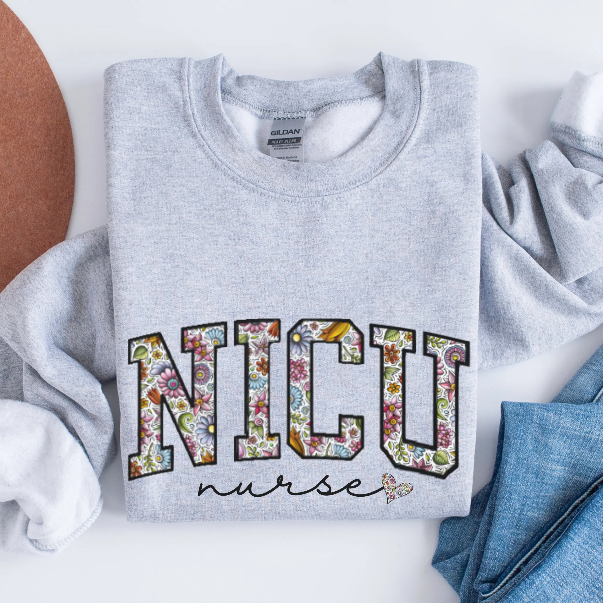 Women's Sweatshirt, NICU Sweatshirt, Nurse Crewneck, Nurses Crewneck Shirt, Gift For Nurse, Nurse Grad Sweatshirt, Varsity Letters Shirt