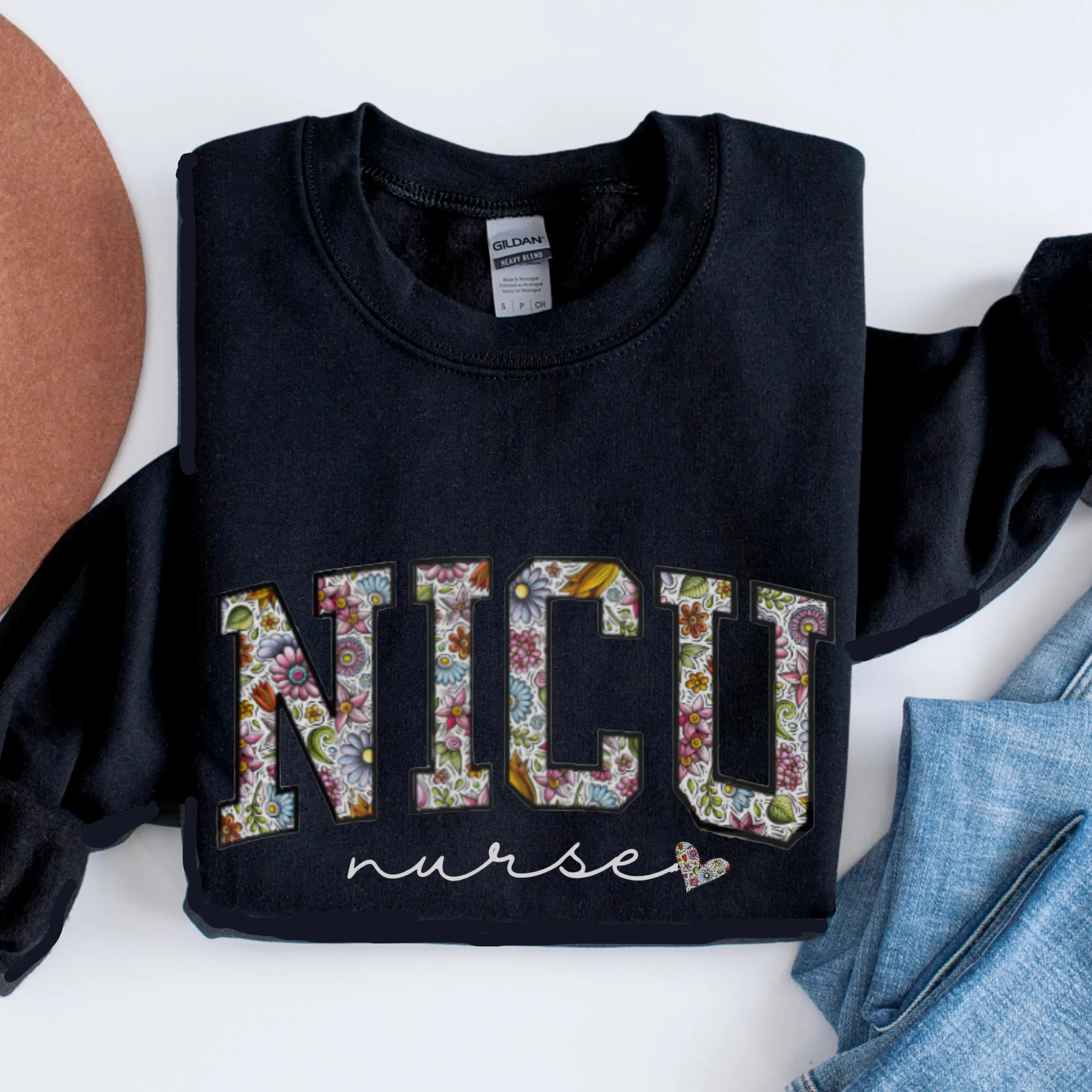 Women's Sweatshirt, NICU Sweatshirt, Nurse Crewneck, Nurses Crewneck Shirt, Gift For Nurse, Nurse Grad Sweatshirt, Varsity Letters Shirt