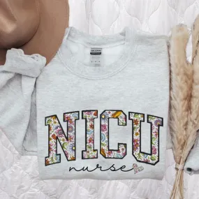 Women's Sweatshirt, NICU Sweatshirt, Nurse Crewneck, Nurses Crewneck Shirt, Gift For Nurse, Nurse Grad Sweatshirt, Varsity Letters Shirt