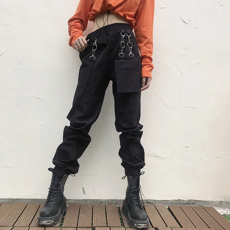 Women's Winter Casual High-Waist Loose Cargo Pants