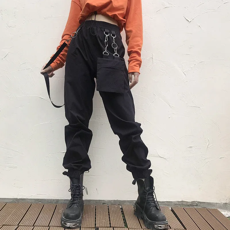 Women's Winter Casual High-Waist Loose Cargo Pants